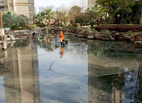 辽中景观池淤泥清理